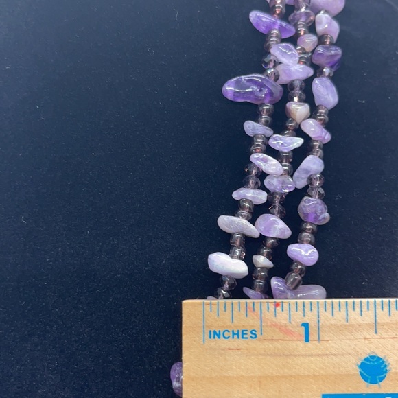 Natural Amethyst Necklace Earring and Bracelet set - Picture 6 of 13